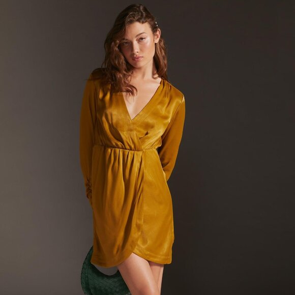 Anthropologie Maeve Wrap Mini Dress - Picture 1 of 16